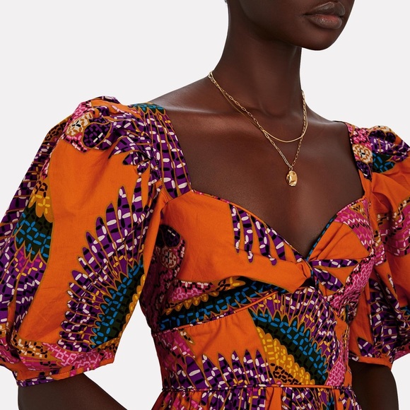 Farm Rio Dress NWT Beaded Macaws Bird Midi - Picture 2 of 5